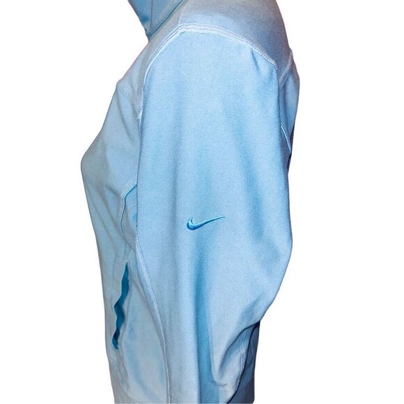 Nike Fit Dry Full Zip Jacket Womens Size Medium Blue Stretch - Picture 4 of 5